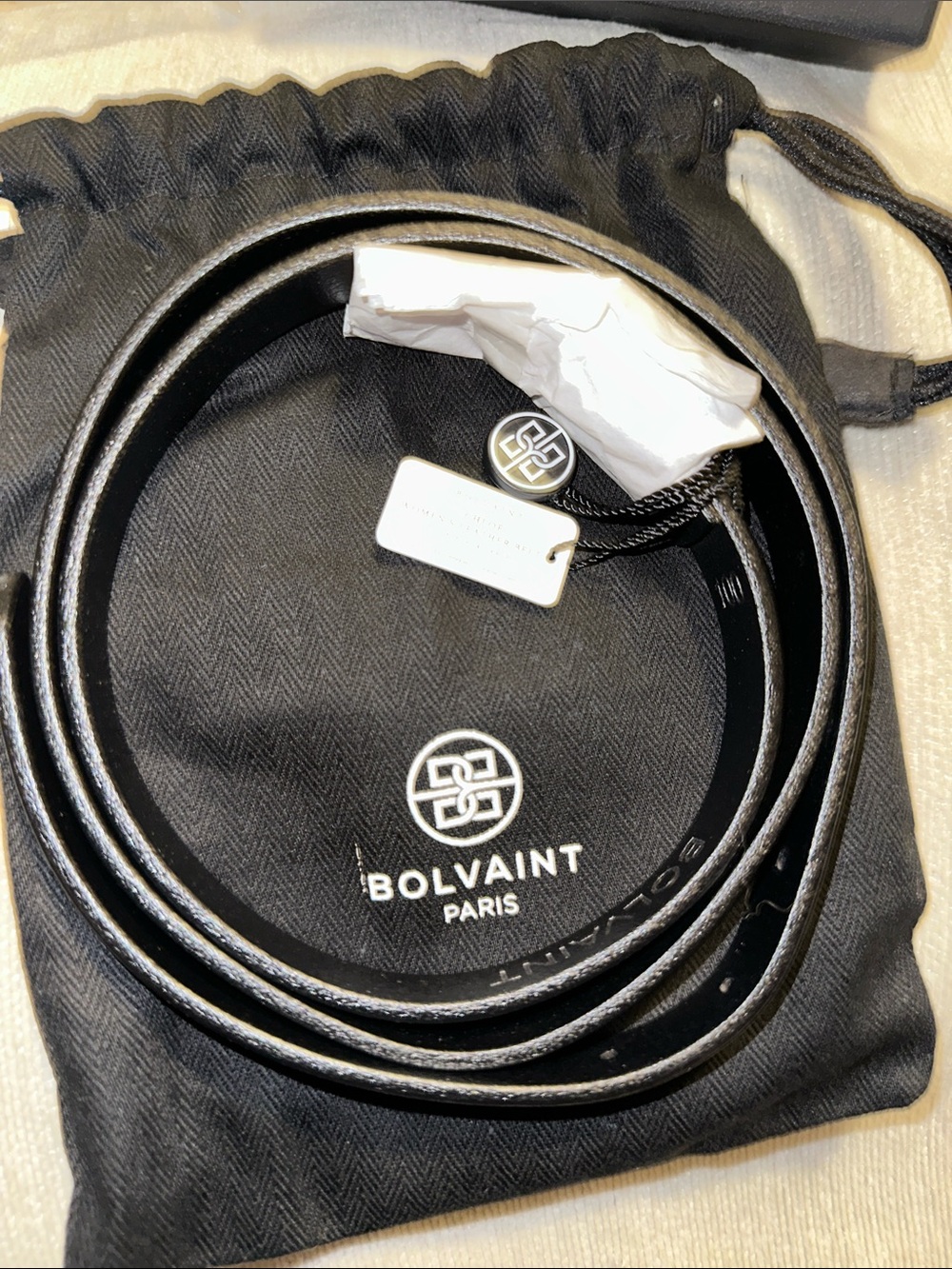 Bolvaint Black Sable 100cm Chloe Women’s leather belt New - Picture 9 of 11